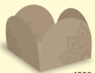 FORMINHA CAIXETA 35 mm - KRAFT DECORADA - Pacote com 50 unidades