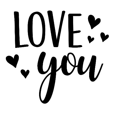 TRANSFER PARA BALÃO EM VINIL - LOVE YOU - CROMUS BALLOONS - 1 cartela
