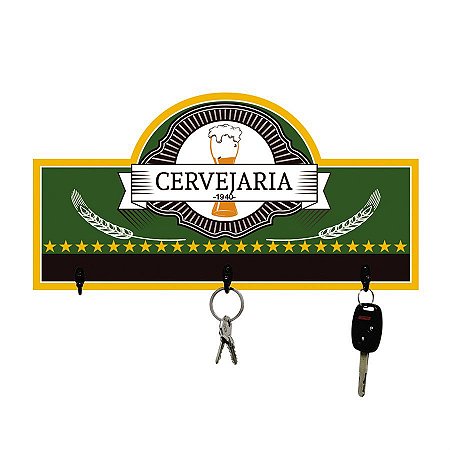 PORTA-CHAVES CERVEJARIA 13X25CM