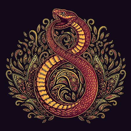 TOALHA ESOTERICA SIMBOLO MILENAR OUROBORO SERPENTE