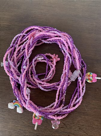 Guia Chicote Brajá 5 Fios Erês Ibejis Ibejada Umbanda 75cm