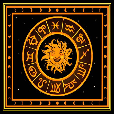 Toalha Esoterica Tarô Sol Signo Astrologia Numerologia Vela Cx mdf