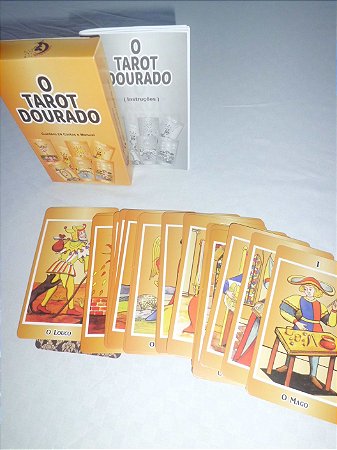 BARALHO ESOTERICO O TARÔT DOURADO 24 CARTAS MANUAL EXPLICATIVO