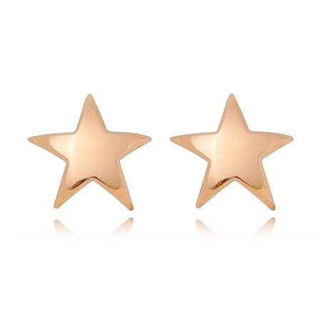 BRINCO ESTRELA FOLHEADO A OURO 18K