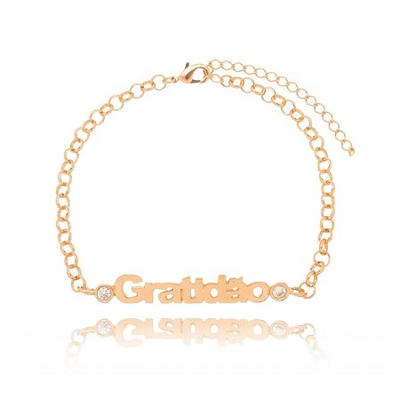 PULSEIRA GRATIDÃO COM ELOS FOLHEADA A OURO 18K