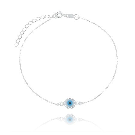 PULSEIRA DE PRATA OLHO GREGO