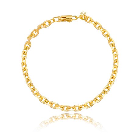 PULSEIRA CARTIER MASCULINA FOLHEADA A OURO 18K