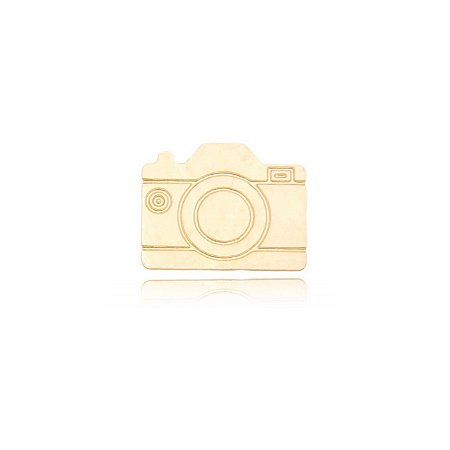 PINGENTE PARA RELICÁRIO FOLHEADO A OURO 18K CÂMERA FOTOGRÁFICA