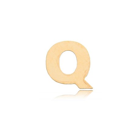 PINGENTE PARA RELICÁRIO FOLHEADO A OURO 18K LETRA Q