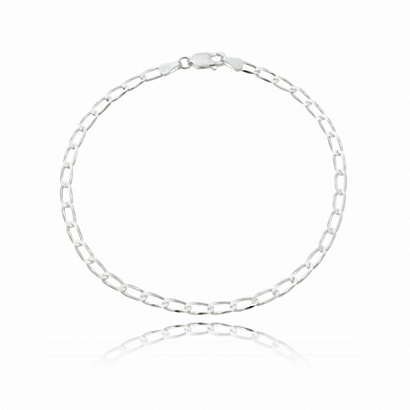 PULSEIRA ELO POR ELOS MASCULINA EM PRATA 925