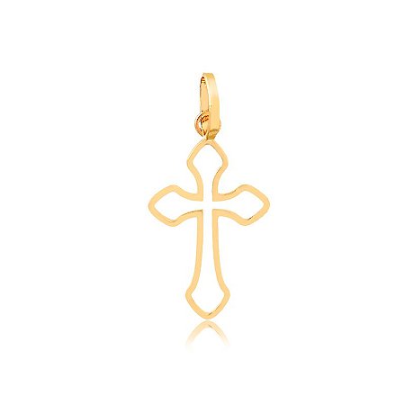 PINGENTE CRUCIFIXO DE OURO 18K AU 40/1/30