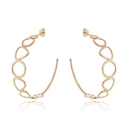 ARGOLA FOLHEADA A OURO 18K