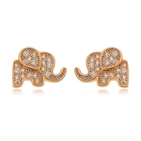 BRINCO DE ELEFANTE FOLHEADO A OURO 18K