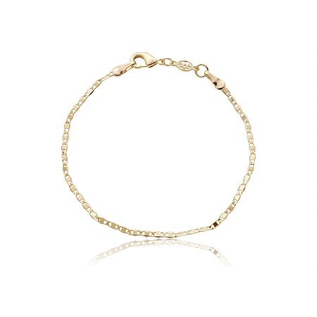 PULSEIRA INFANTIL LATINHA DIAMANTADA FOLHEADA A OURO 18K