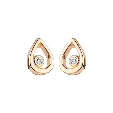 BRINCO GOTA VAZADA COM BRILHANTE OURO 18K AU74/8/20