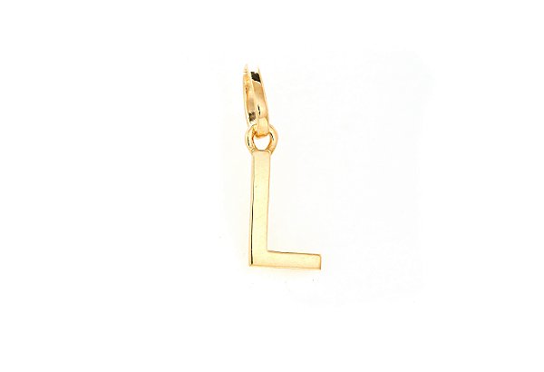 PINGENTE LETRA L PEQUENO OURO 18K AU21/1/60