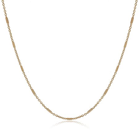CORRENTE TRABALHADA FOLHEADO A OURO 18K