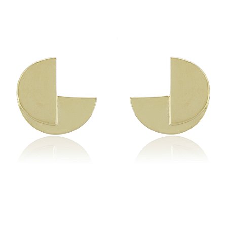 BRINCO FOLHEADO A OURO 18K LISO