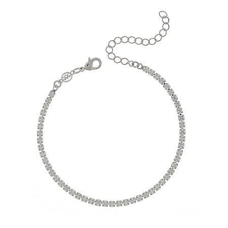 PULSEIRA EM RÓDIO RIVIERA QUADRADO ZIRCÔNIA