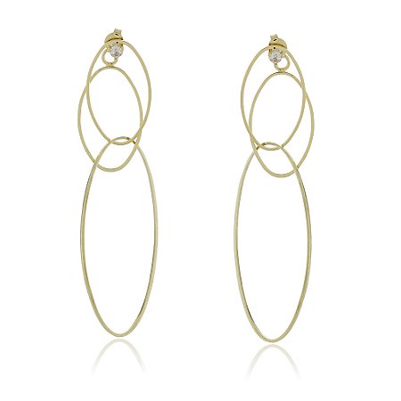 BRINCO FOLHEADO A OURO 18K ELOS FINOS