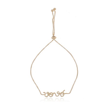 PULSEIRA VOVÓ FOLHEADA A OURO 18K REGULÁVEL