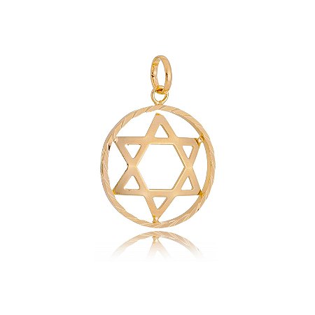 PINGENTE ESTRELA DE DAVI FOLHEADO A OURO 18K