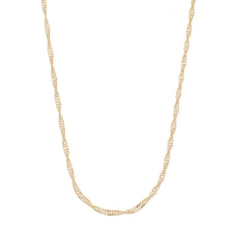 CORRENTE SINGAPURA FOLHEADA A OURO 18K 50cm