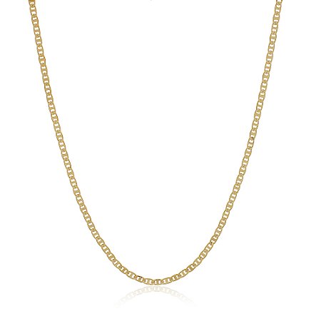 CORRENTE PIASTRINE FOLHEADA A OURO 18K 60cm