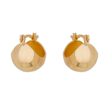 BRINCO CONCHA LISA FOLHEADO A OURO 18K