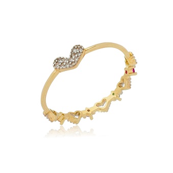 ANEL MIX COM ZIRCÔNIAS FOLHEADO A OURO 18K