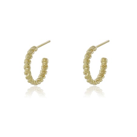 Argola folheada a ouro 18k