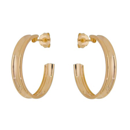 ARGOLA FOLHEADA A OURO 18K