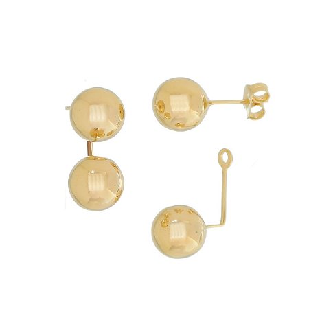 BRINCO EAR JACKET FOLHEADO A OURO 18K