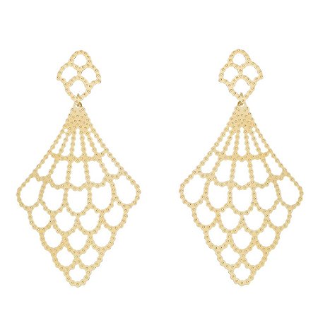BRINCO TRABALHADO FOLHEADO A OURO 18K