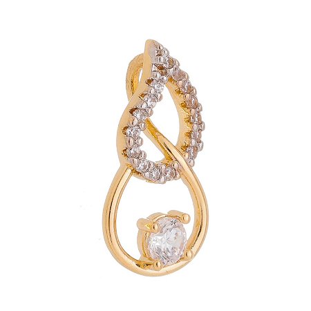 PINGENTE FOLHEADO A OURO 18K COM ZIRCONIAS