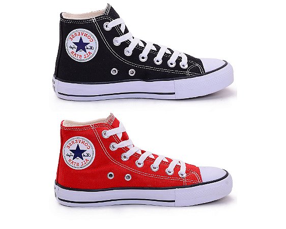 all star vermelho bota