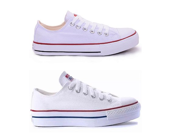 tênis all star plataforma branco