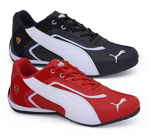 Kit 2 Tênis Puma Ferrari New Clássico Masculino Preto e Vermelho - I-Run  Shoes | Sports