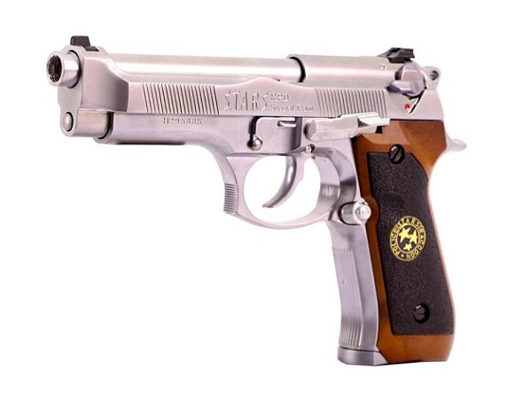 Pistola Airsoft M92 WE Samurai Edge Chrome GBB 6mm - Full Metal