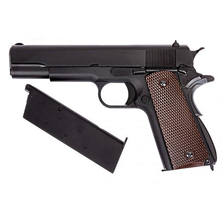 Pistola Airsoft 1911 WE GBB 6mm - Full Metal