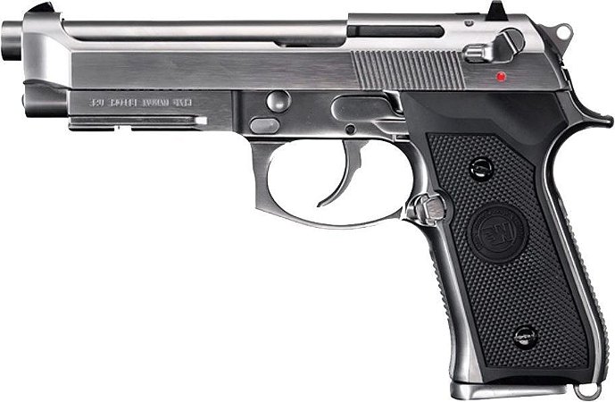 Pistola Airsoft M9A1 Gen.2 WE GBB Chrome 6mm - Full Metal