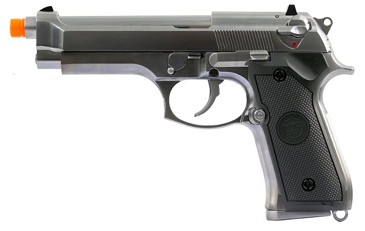 Pistola Airsoft M92 Gen.2 WE Chrome GBB 6mm - Full Metal