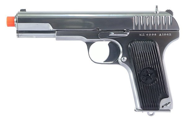 Pistola Airsoft Tokarev SR-33 Chrome SRC GBB 6mm - Full Metal