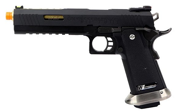 Pistola Airsoft Hi-capa 6.0 T-Rex Gold/Black WE GBB 6mm - Full Metal