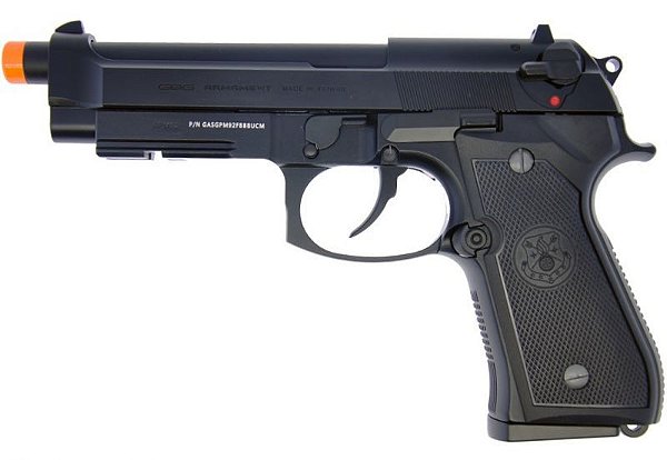 Pistola Airsoft M92 Black GP2 G&G GBB 6mm - Full Metal