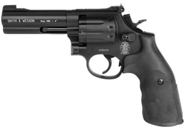 Revólver Airgun .357 Smith & Wesson 586 4" Black Pellet Co2 4,5mm