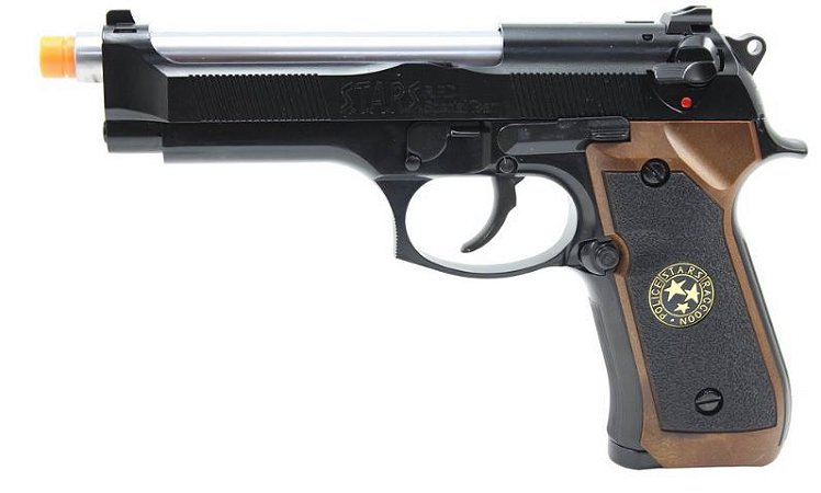Pistola Airsoft M92 WE BioHazard Black Gen. 2 GBB 6mm - Full Metal