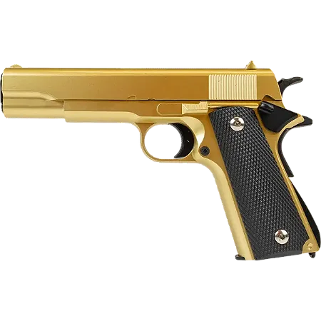 Pistola Airsoft 1911 V14 Gold Spring 6mm - Full Metal
