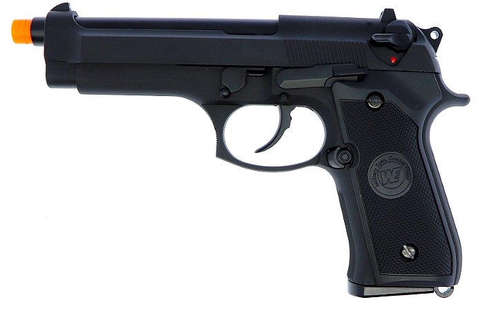 Pistola Airsoft M92 Black WE GBB 6mm - Full Metal