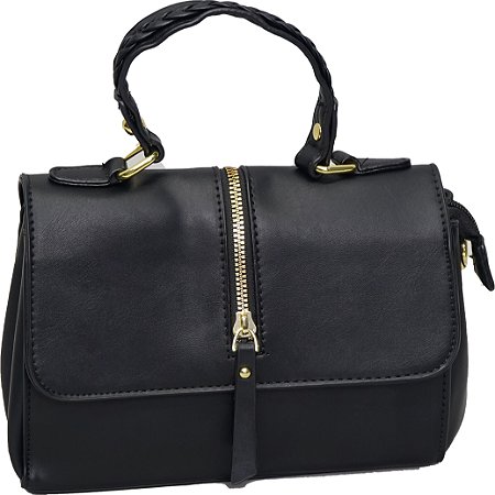 Bolsa Feminina Preta  – Moderna, Compacta
